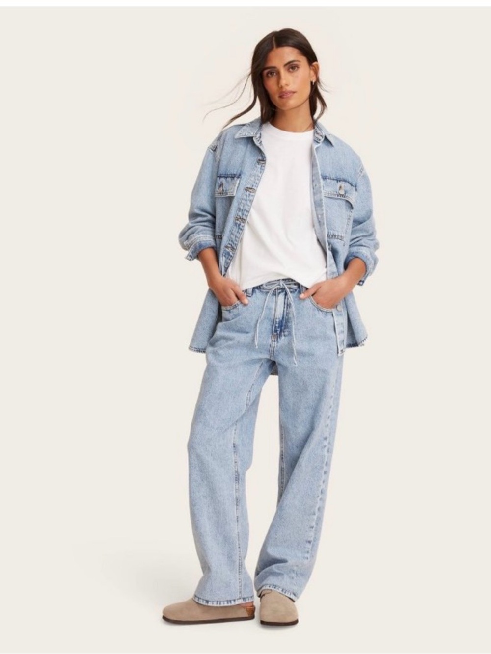 Parke x Target light wash mid-rise baggy jeans size 8 nwt